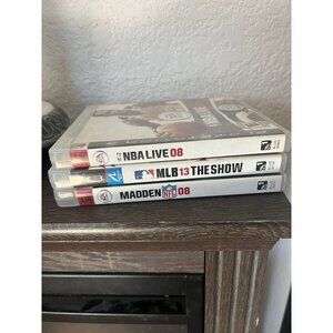 Bundle of Sports PS3 Games MLB 13 Madden 08 NBA 08 MINT